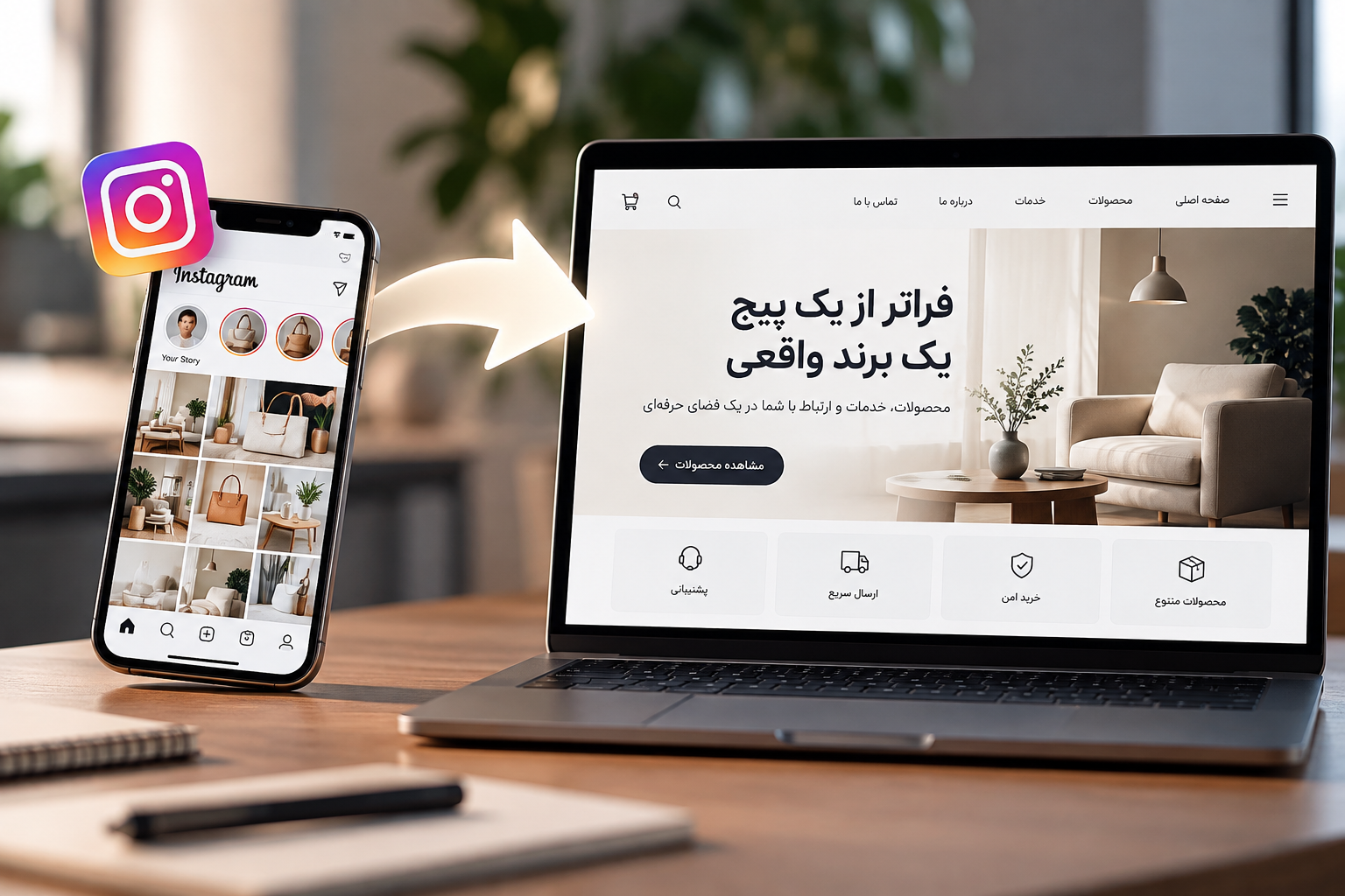 چرا باید پیج اینستاگرام خود را به سایت منتقل کنیم؟